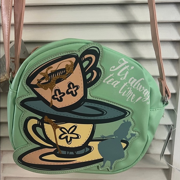 Walt Disney Handbags - Walt Disney Alice Wonderland Green Tea Time Women's Bag “8 X 10” collection